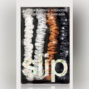 Slip Silk Skinny Scrunchies Crystal Collection – Set of 4